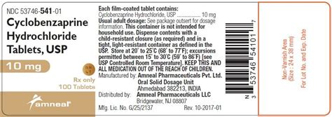 Cyclobenzaprine Fda Prescribing Information Side Effects And Uses