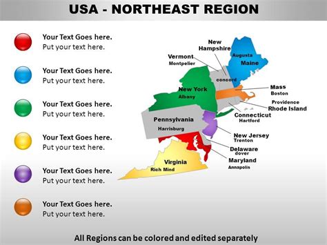 Usa Northeast Region Country Powerpoint Maps Powerpoint Presentation