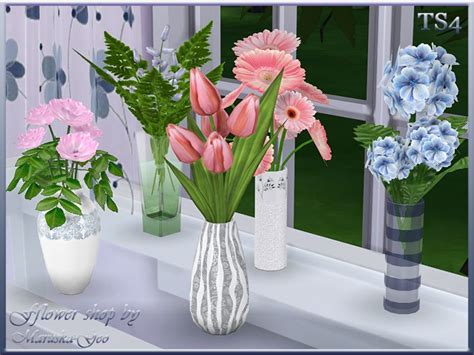 Fflower Shop By Maruska Geo Six Beautiful Flowers Four Colors Each