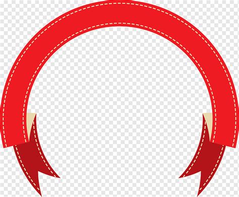 Curved Shape Red Ribbon Illustration Ribbon Red Web Banner Semicircle