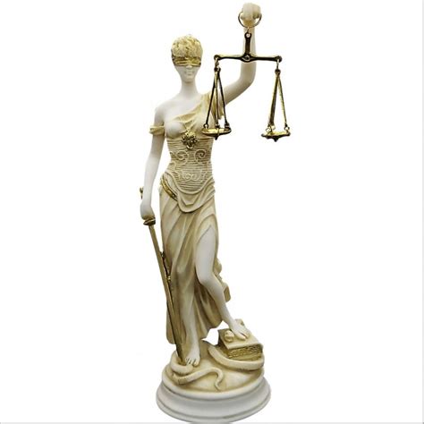 Themis Greek Roman Blind Justice Law Goddess Statue Sculpture Hand