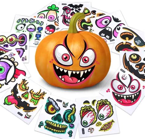 Pumpkin Face Sticker Set 30 Pack Pumpkin Hq