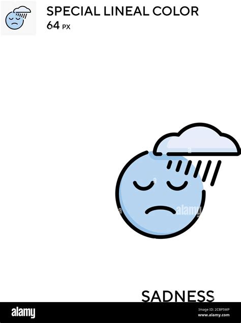 Sadness Special Lineal Color Vector Icon Sadness Icons For Your