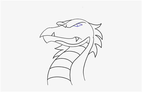 Simple Dragon Face For Kids Dragon Head Cartoon Sketch Png Image