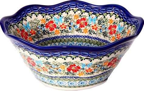 Polish Pottery Ceramika Boleslawiec Bowl Viki Cups, Royal Blue Patterns ...
