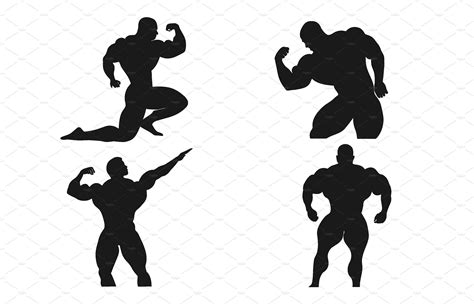 bodybuilding powerlifting vector ~ illustrations ~ creative market