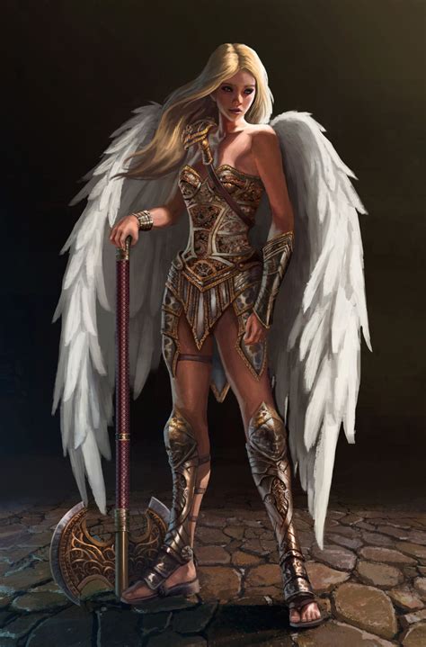 Gondul Valkyrie Warrior Woman Fantasy Artwork Angel Warrior