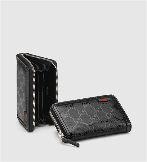 Microguccissima key case holder, brown. Gucci Gg Imprimé Card Case in Black for Men | Lyst