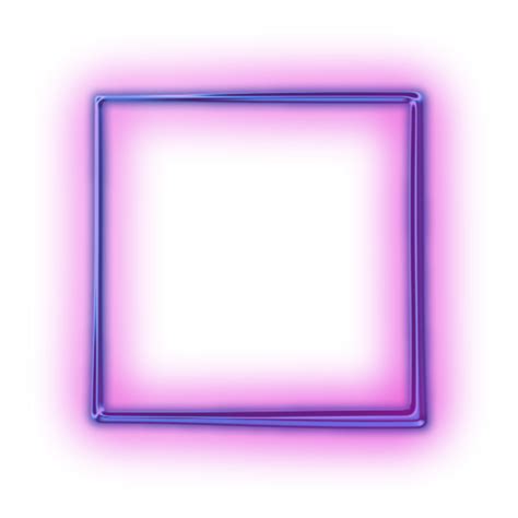 Rectangle Neon Frame Png