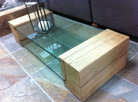 Simon daff's coffee table with new oak railway sleepers. Coffee table made from new oak railway sleepers and ...