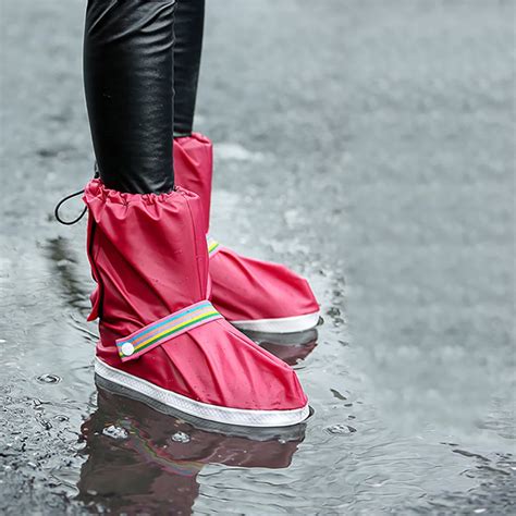 Raincoats Anti Slip Waterproof Thickened Women Reusable Shoes Rainwear