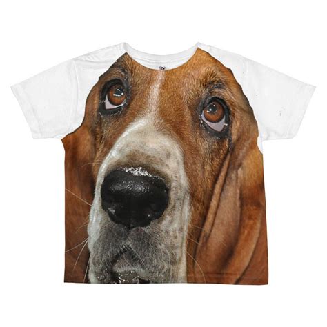 Basset Hound All Over Kids Sublimation T Shirt Alloverprint Teesshirt