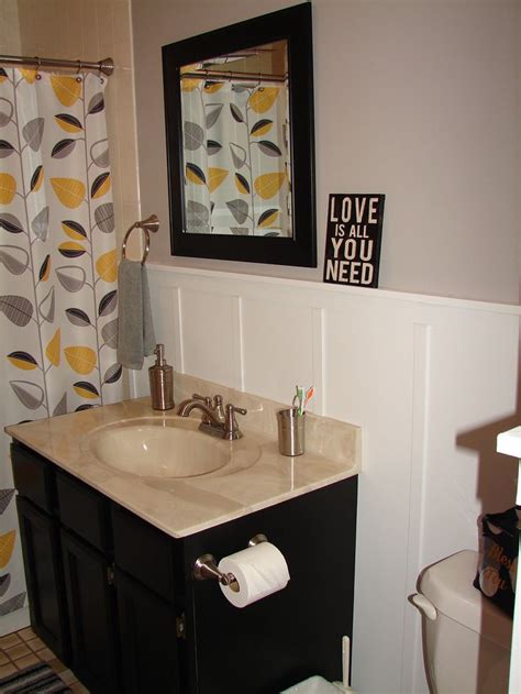 Grey and yellow are colors that can go well together. 56 best Ideas for yellow and grey bathroom redo images on Pinterest | Bathroom ideas, Bathroom ...