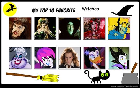 My Top 10 Witches Updated By Sithvampiremaster27 On Deviantart