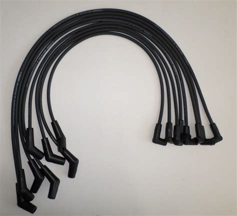 Bbc Chevy 396 427 454 Black 8mm Hei Spiral Core Spark Plug Wires 45