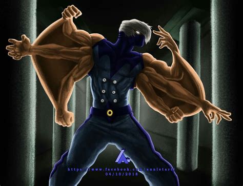 An Animated Image Of A Man With His Arms Stretched Out