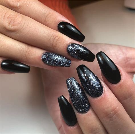 30 Incredible Acrylic Black Nail Art Designs Ideas For Long Nails Page 4 Of 30 Fashionsum