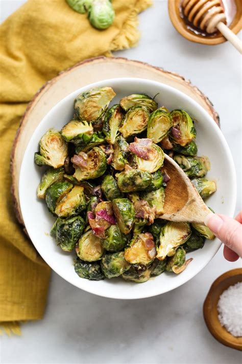 Honey Dijon Glazed Brussel Sprouts Recipe Sprout Recipes Cooking