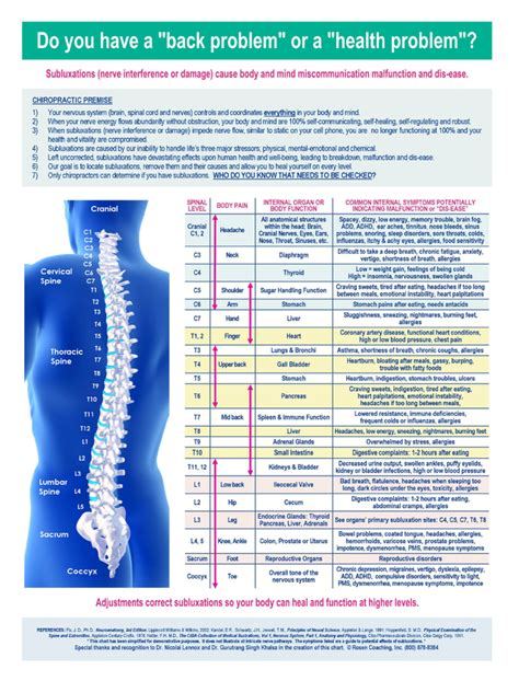 effects of spinal subluxation chart labb by ag