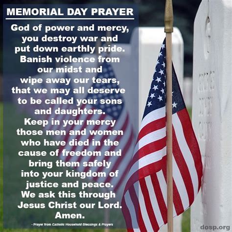 Memorial Day Prayer Of The Faithful Memorialdaytoday
