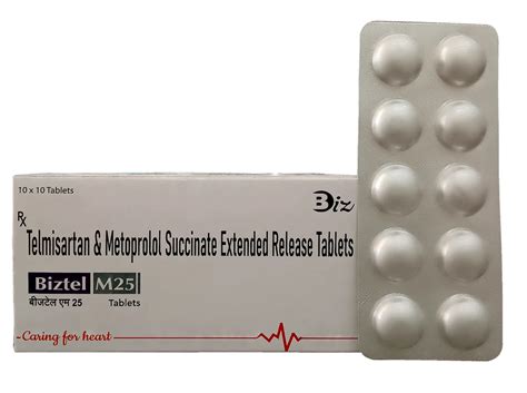 25 Mg Telmisartan Metoprolol Succinate Extended Release Tablet At Rs