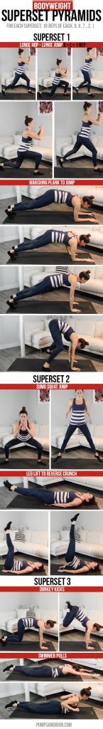 Superset Pyramids Workout No Equipment Needed Pumps And Iron