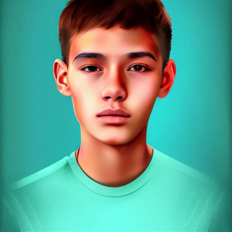 Prompthunt Portrait Of 14 Years Old Boy Digital Art