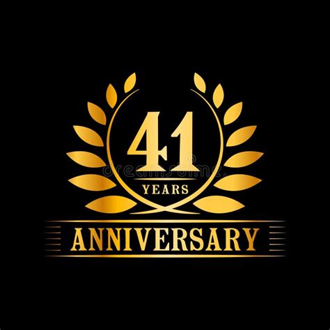 41 Years Anniversary Celebration Logo 41st Anniversary Luxury Design