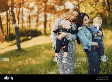 Two Beautiful Mothers Stock Photo Alamy