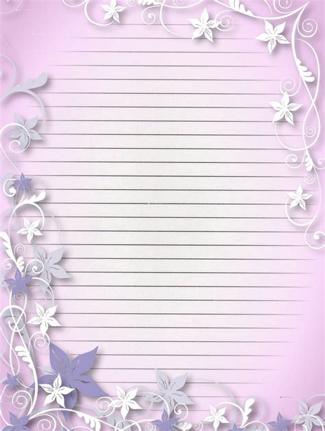 Writing Paper Printable Stationery Scrapbook Paper Cr