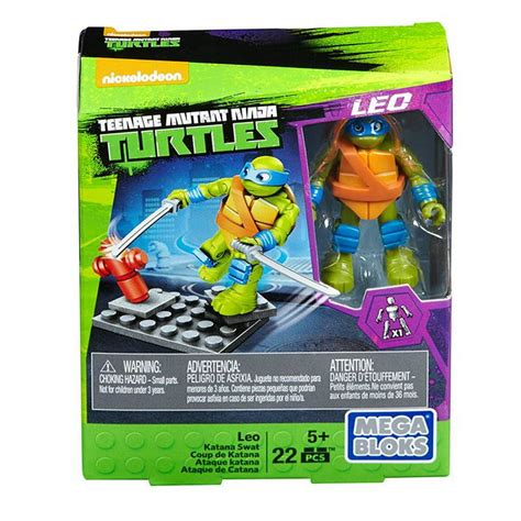 Teenange Mutant Ninja Turtles Mega Bloks Leo Karana Swat Toy Playset