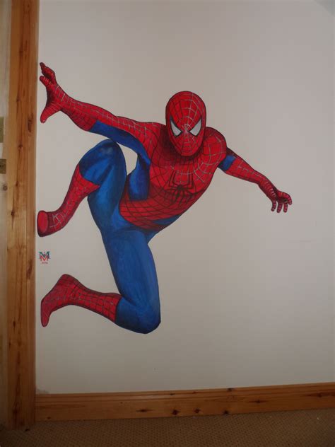 Spiderman Handpainted Murals Spiderman Wall Art Spiderman Wall