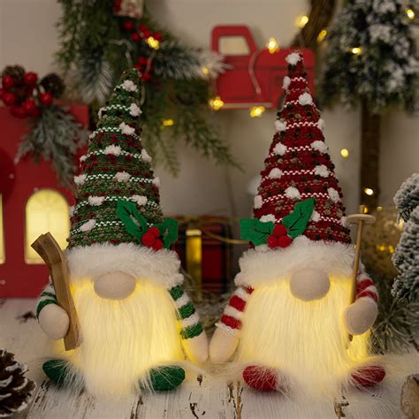 heavendolls christmas creative dwarf knitted luminous rudolph faceless doll