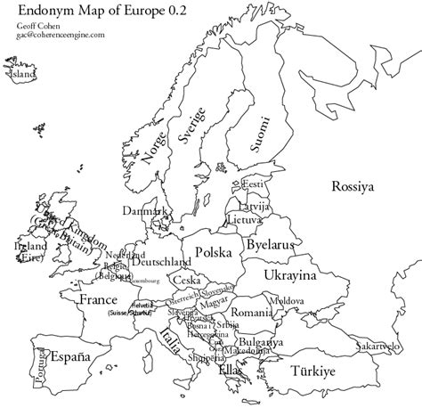 languagehat.com : REAL MAP OF EUROPE.