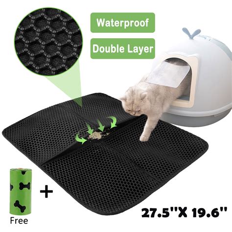 Legendog Cat Litter Mat 2 Layer Litter Trapping Mat Honeycomb Sifting