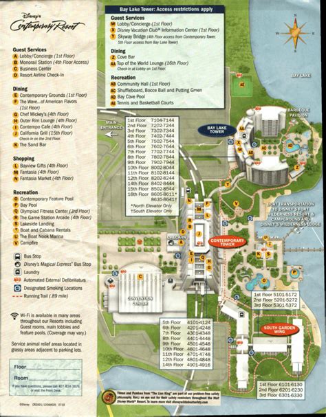 Disney S Contemporary Resort Map