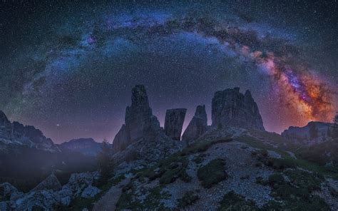 Dolomites Milky Way Italy 2022 Bing 5k Photo Preview