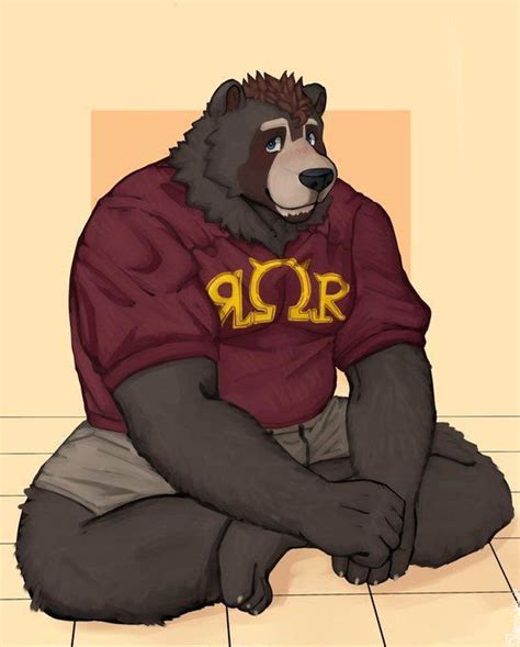A Drawing Of A Bear Wearing A Maroon Shirt