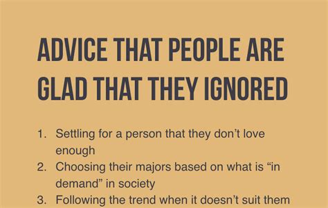 someone asks what advice people are so glad that they ignored and the answers are full of