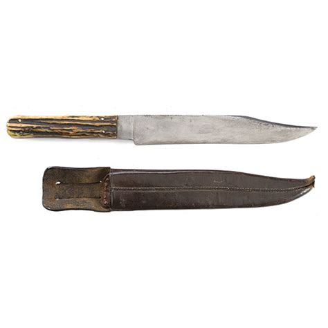 Wade Wingfield Sheffield Stag Handled Bowie Knife Cowans Auction