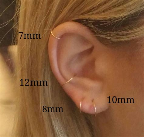 Cartilage Earring Cartilage Hoops Cartilage Hoop Earring Etsy Tragus