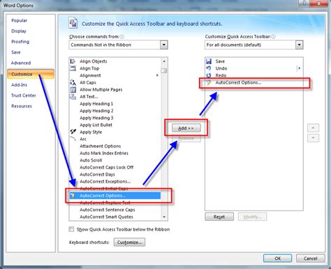 How To Locate And Display Autocorrect Options In Ms Word Technical