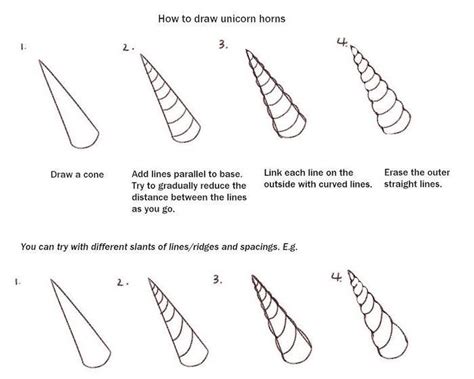 How To Draw Unicorn Horns Step By Step Diy Tutorial In 4 Steps How To