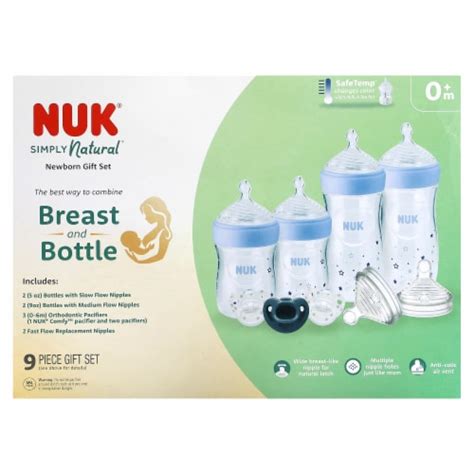 Nuk Simply Natural Baby Bottles With Safetemp T Set Includes 4