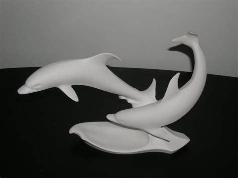 Beautiful Kaiser White Porcelain Dolphin Statue Bochmann 401 1727077622