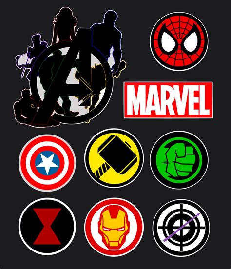 Avengers Superhero Stickers Etsy