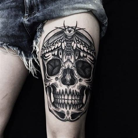 Skull Thigh Tattoos Designs Ideas And Meaning Tattoos For You