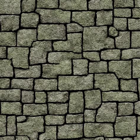 Mossy Stone Brick Texture Material High Definition Stable Diffusion