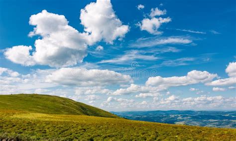 Meadow Landscape With Beautiful Cloudscape Stock Photo Image Of Creek