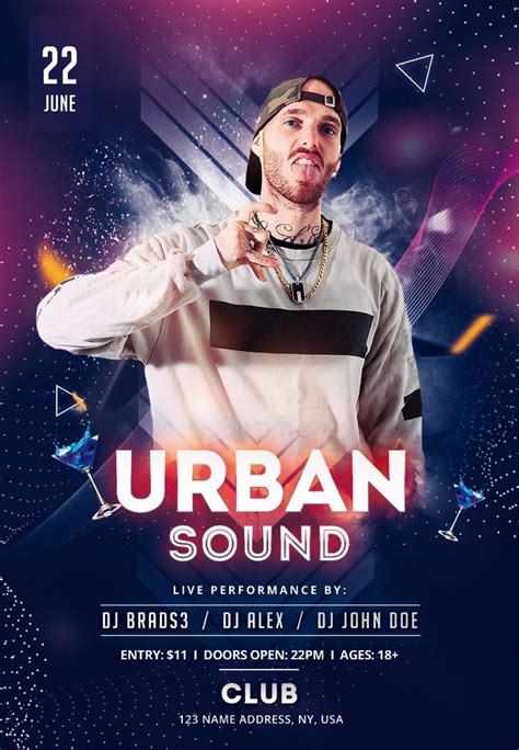 Urban Party PSD Free Flyer Template PixelsDesign Free Psd Flyer Templates Psd Flyer